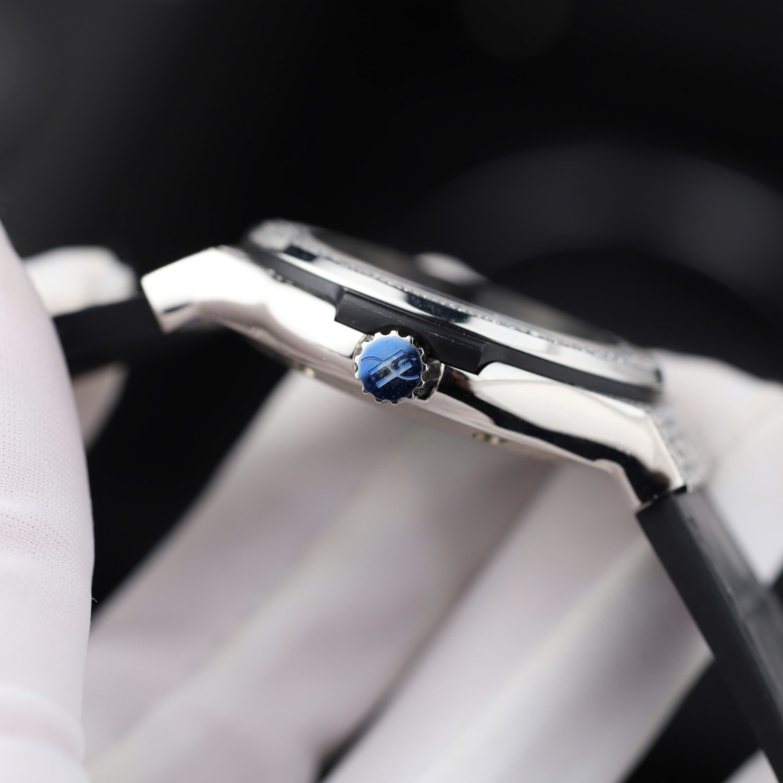 Hublot Classic Fusion Imitation Watches Case Diamond Moissanite Grey Dial Rubber Strap JJF Factory 38mm (4)