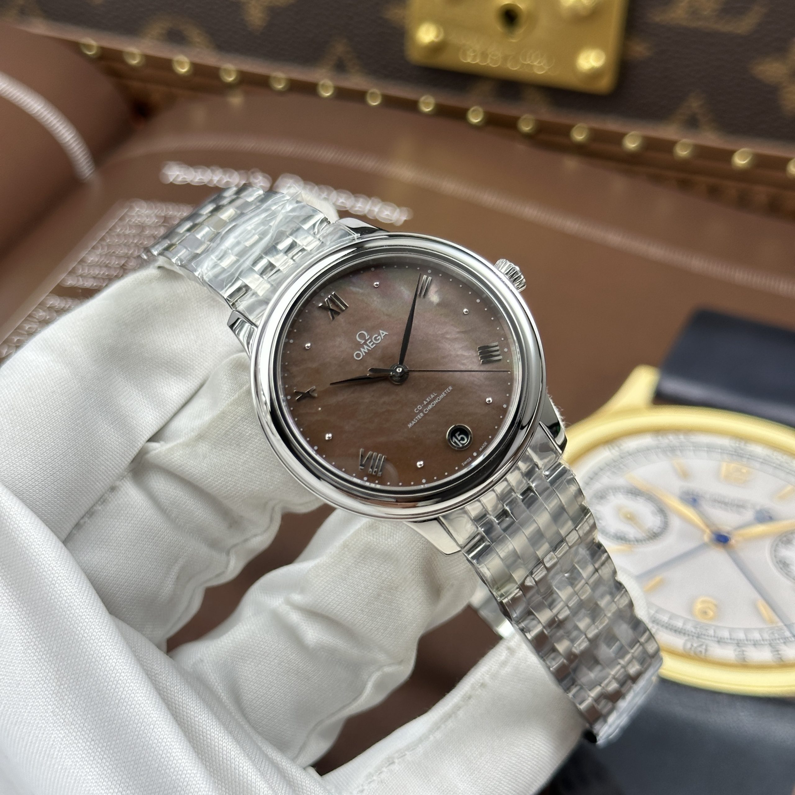 Omega De Ville Prestige Best Quality Replica Watch Brown Chocolate Dial Automatic 34mm (12)