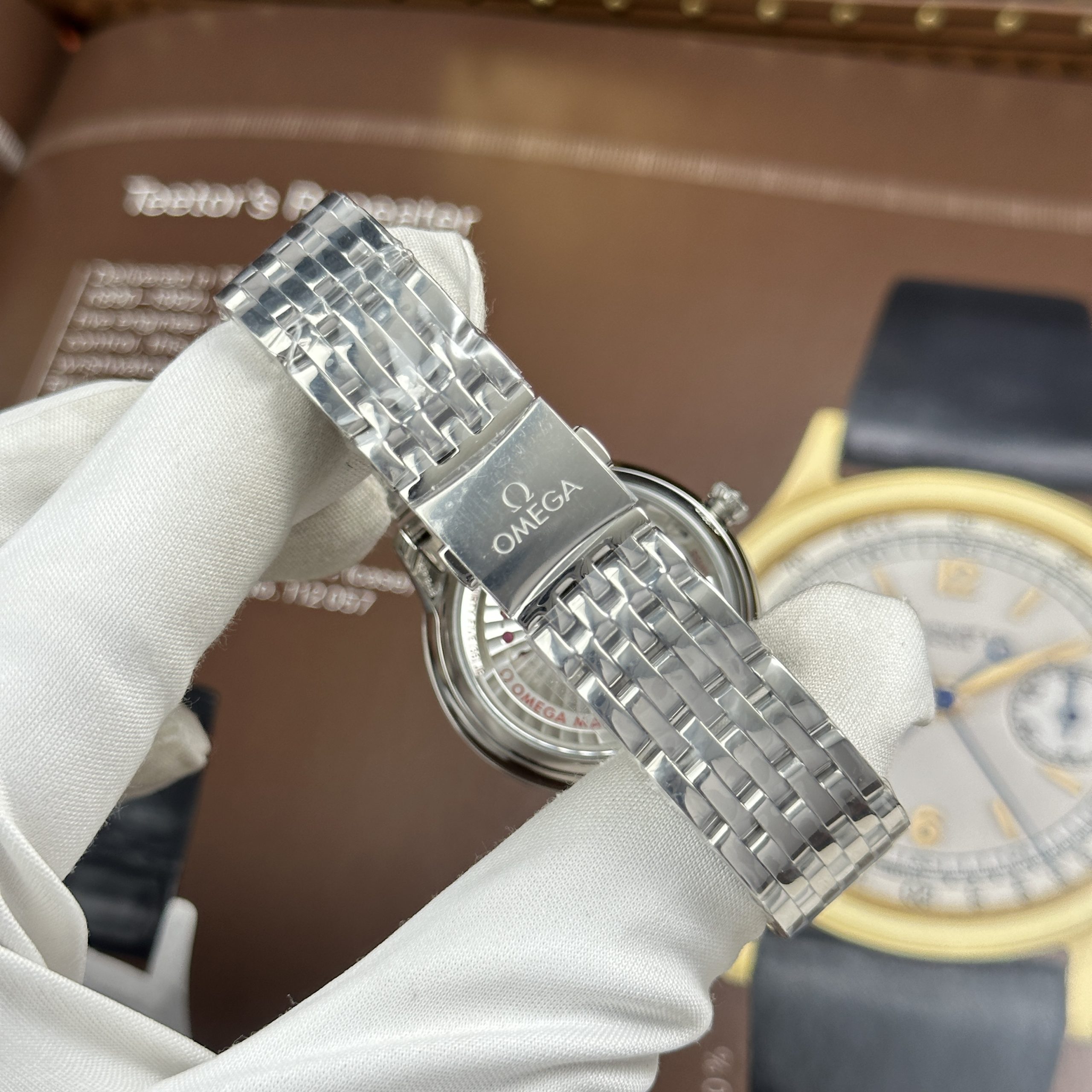 Omega De Ville Prestige Good Imitation Watches Blue Dial Automatic Stainless Steel 34mm (3)