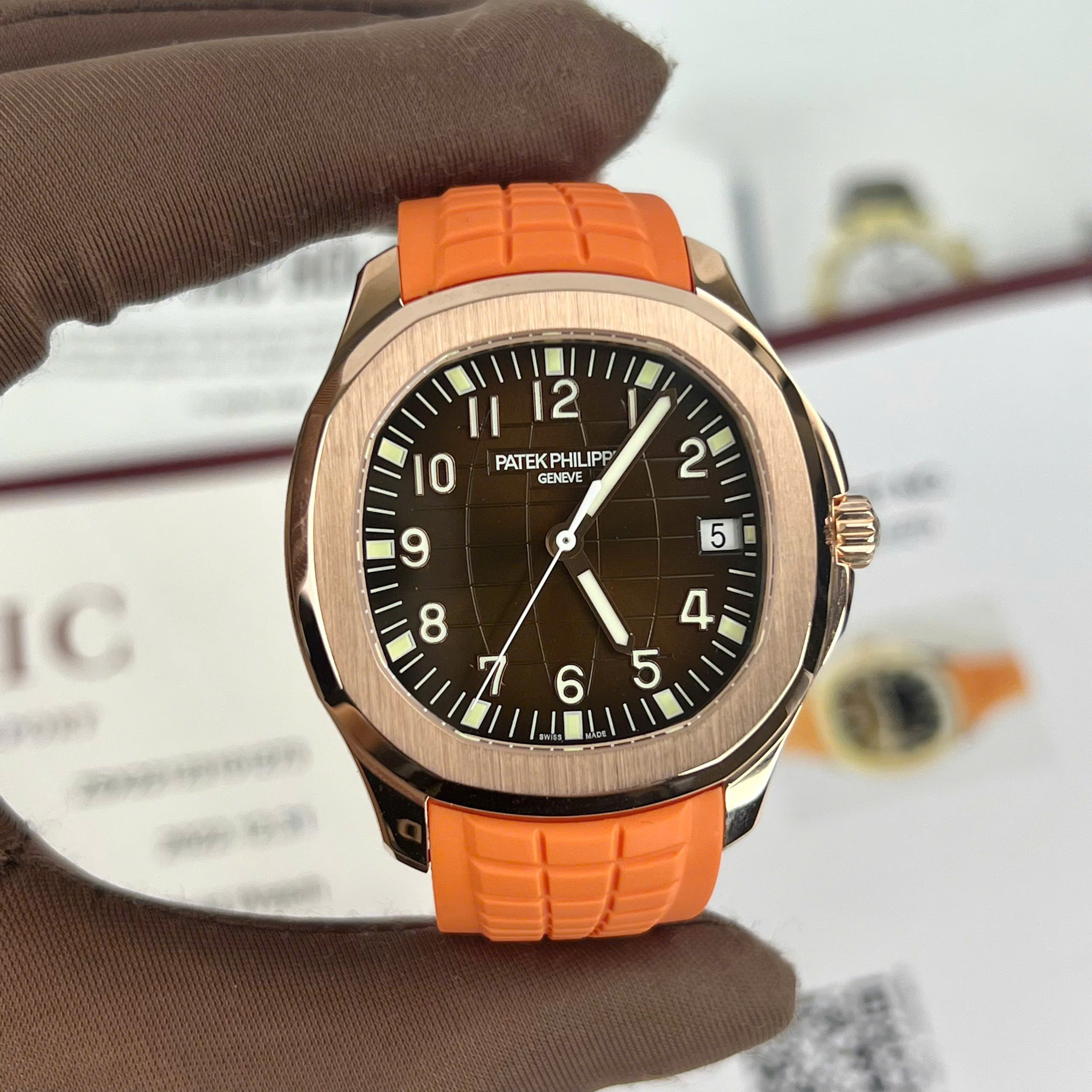 Patek Philippe Aquanaut 5167R Best Quality Replica Watches 18K Gold Wrapped Brown Chocolate Dial 3K Factory 40mm (12)