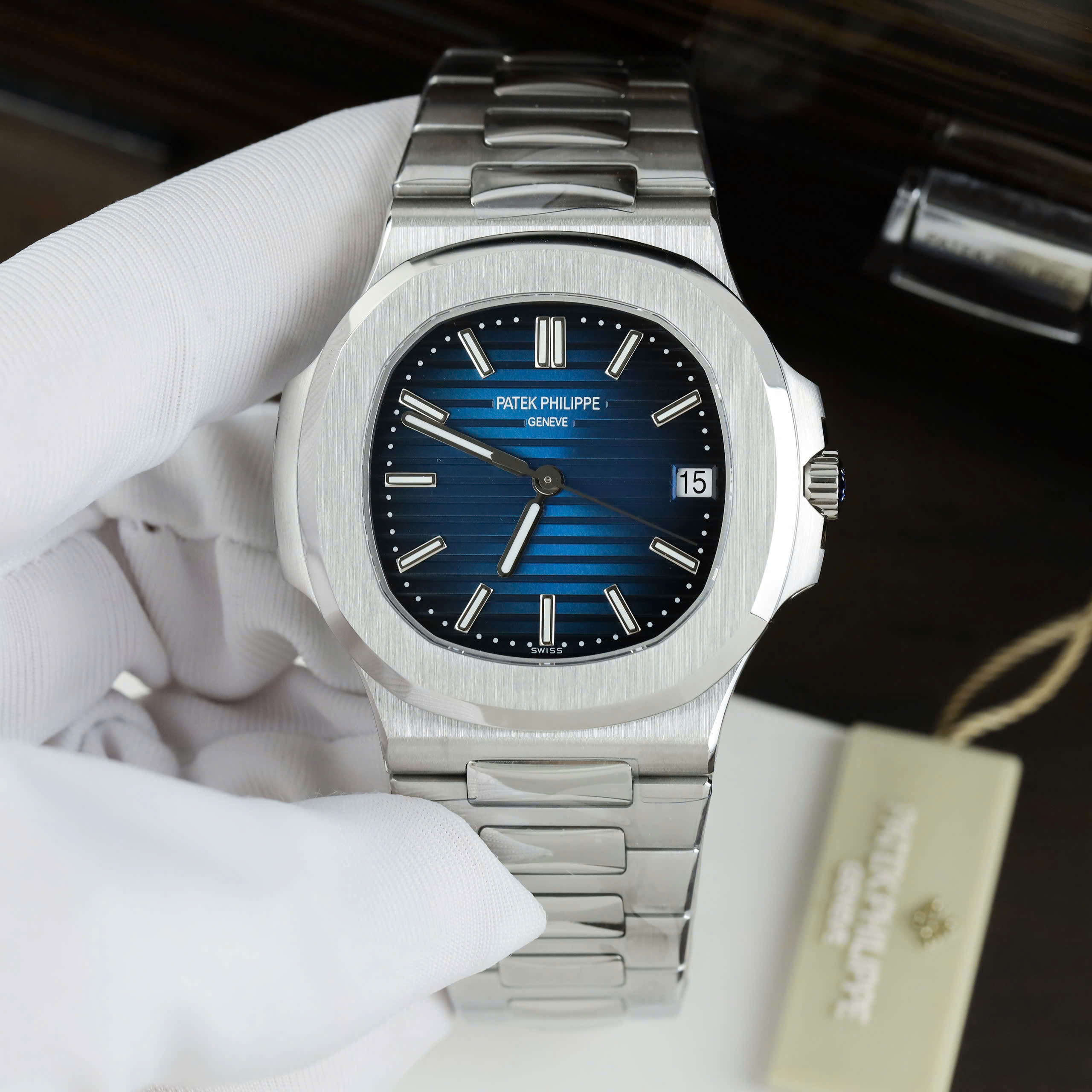 Patek Philippe Nautilus 5811 Best Quality Replica Watches Custom Blue Dial 3K Factory 41mm (11)