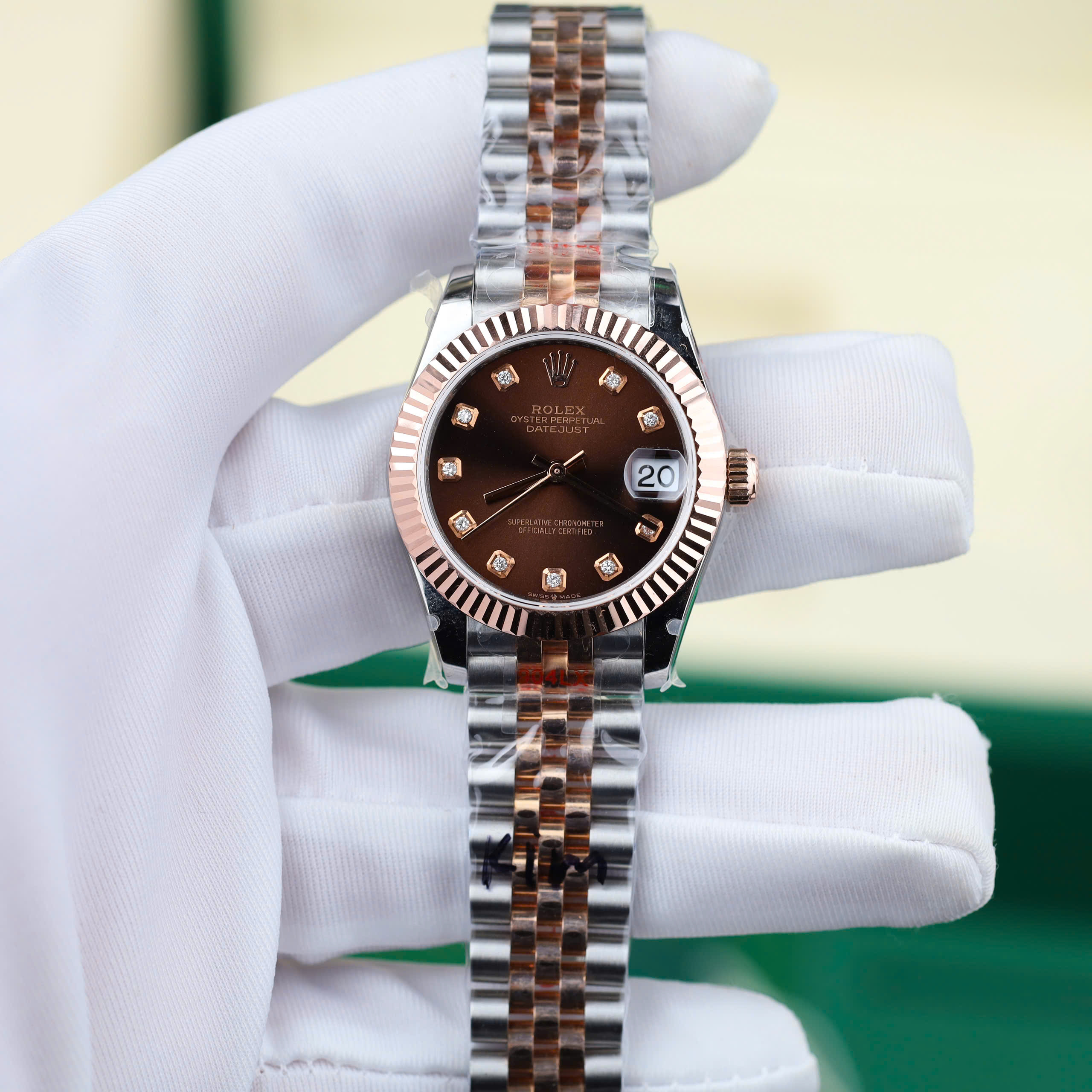 Rolex DateJust Best Quality Replica Watches Gold 18K Wrapped Brown Chocolate Dial GM Factory 40mm (11)