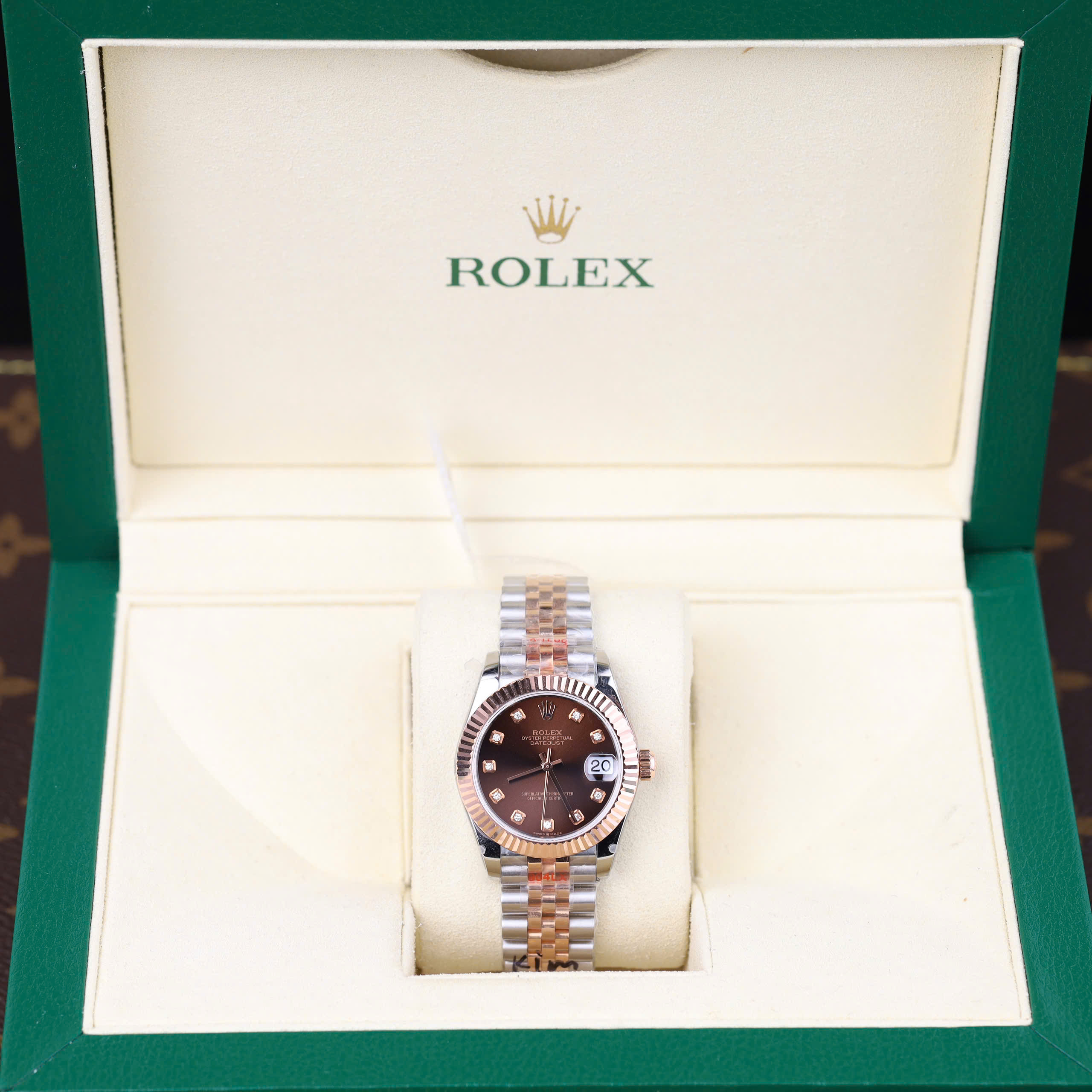 Rolex DateJust Best Quality Replica Watches Gold 18K Wrapped Brown Chocolate Dial GM Factory 40mm (3)