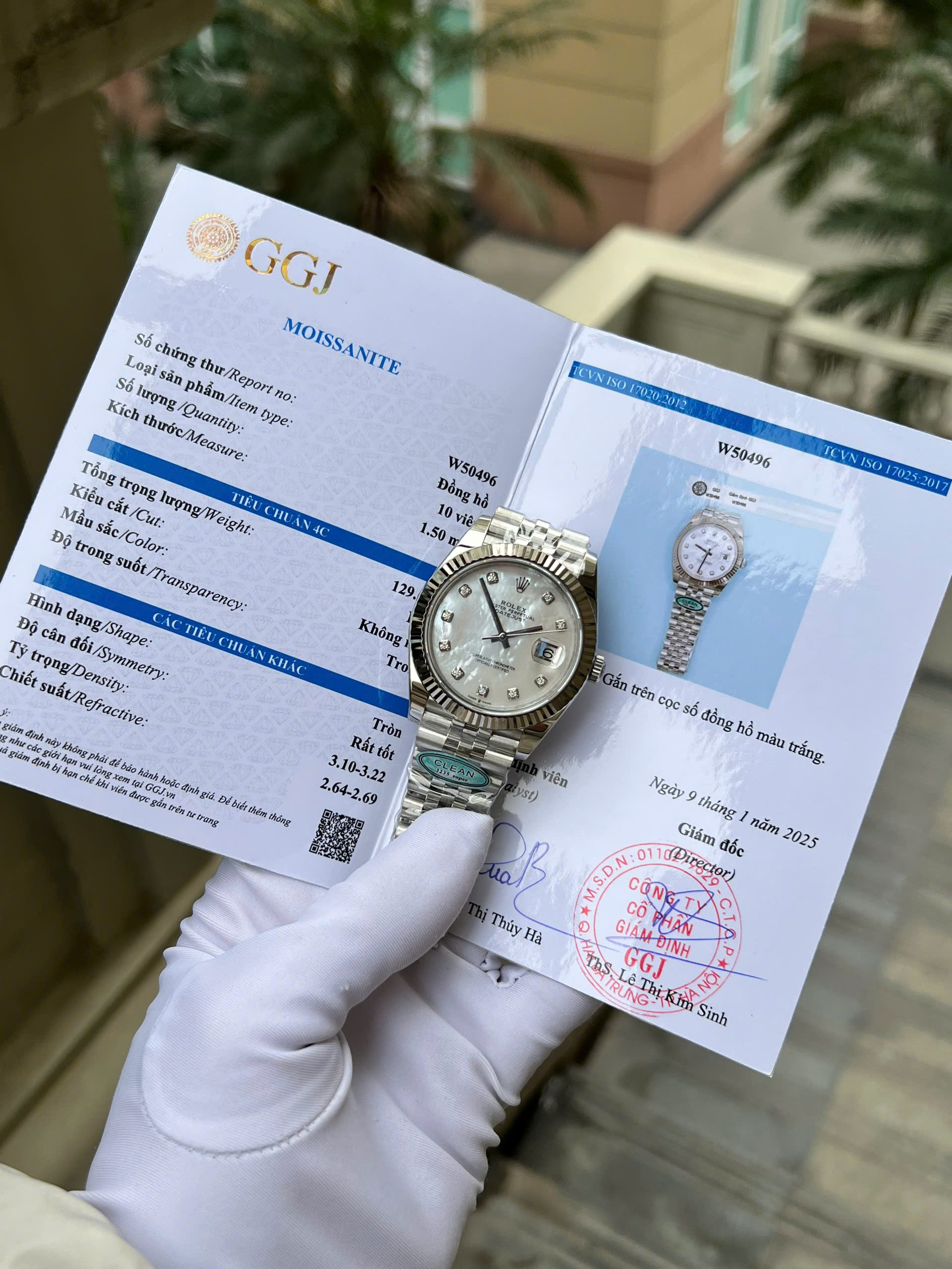 Rolex DateJust Imitation Watches Mother Of Pearl Dial Diamond Moissanie Hours Clean Factory 40mm (1)