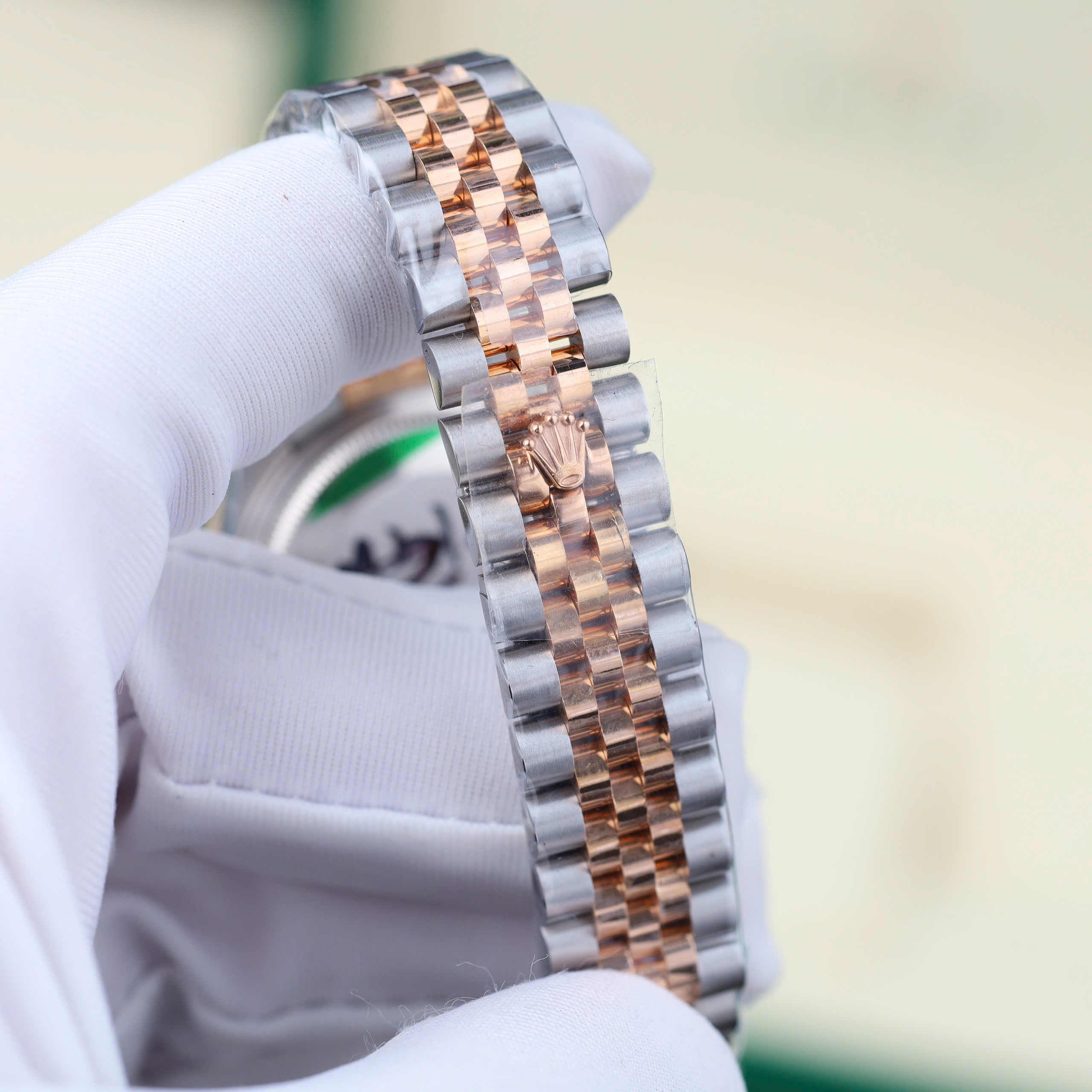 Rolex DateJust Knock Off Watch 18K Gold Wrapped Brown Chocolate Dial Natural Diamond Hours GM Factory 31mm (5)