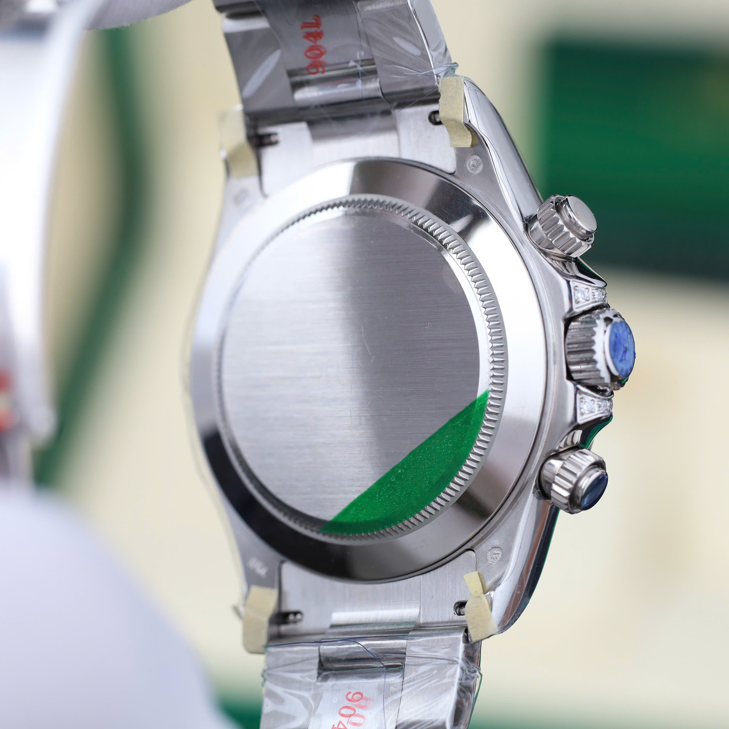 Rolex Daytona Rainbow Luxury Fake Watch Black Dial Rhinestone ETA 7750 Movement 40mm (5)